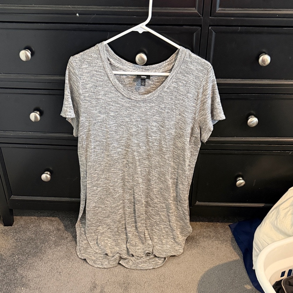 Mossimo Supply Co. Heather Gray Short Sleeve Top